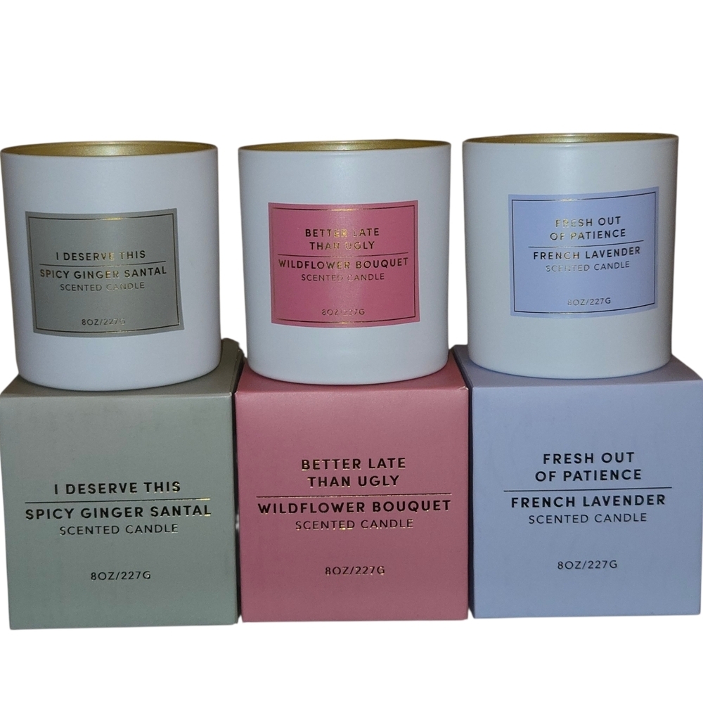 Sassy Candle - Pick 1 Scented Boutique Candle - Lavender, Santal